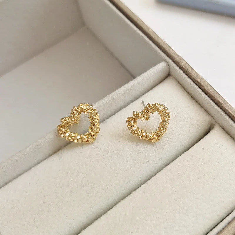 Minimalist Silver Heart Tragus Earrings