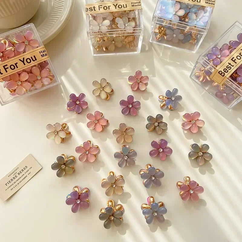 Colorful Mini Flower Hair Claws