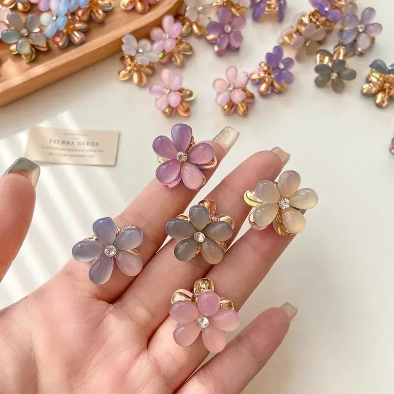 Colorful Mini Flower Hair Claws