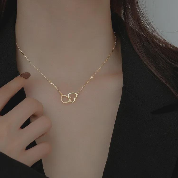 Elegant 18K Gold Love Necklace