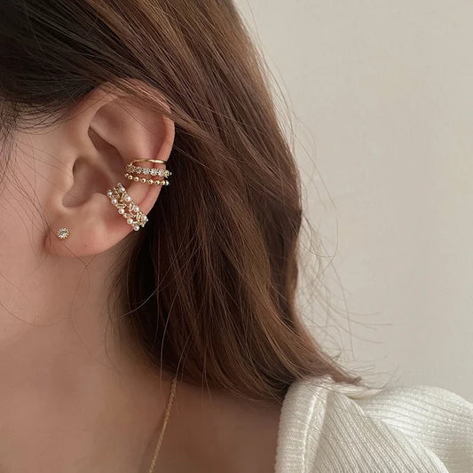 Korean Double Layer Pearl Earrings