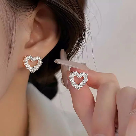 Minimalist Silver Heart Tragus Earrings